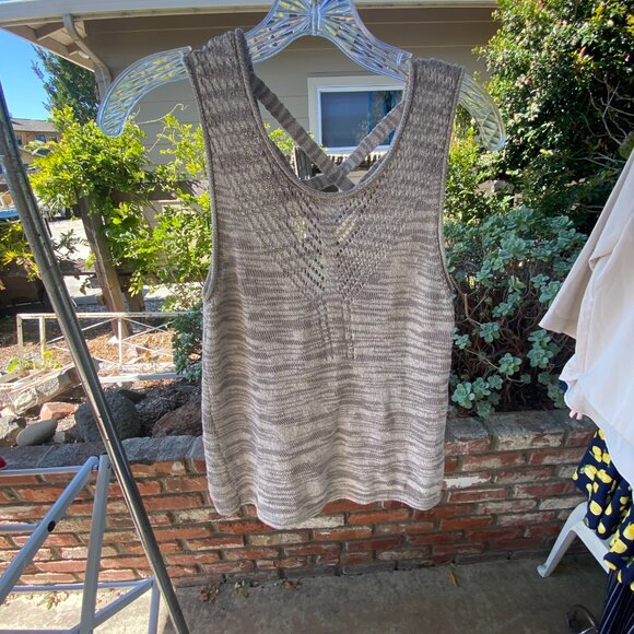 Lucky Brand Crochet Detail Knit Tank Top – Size Small - Picture 3 of 6